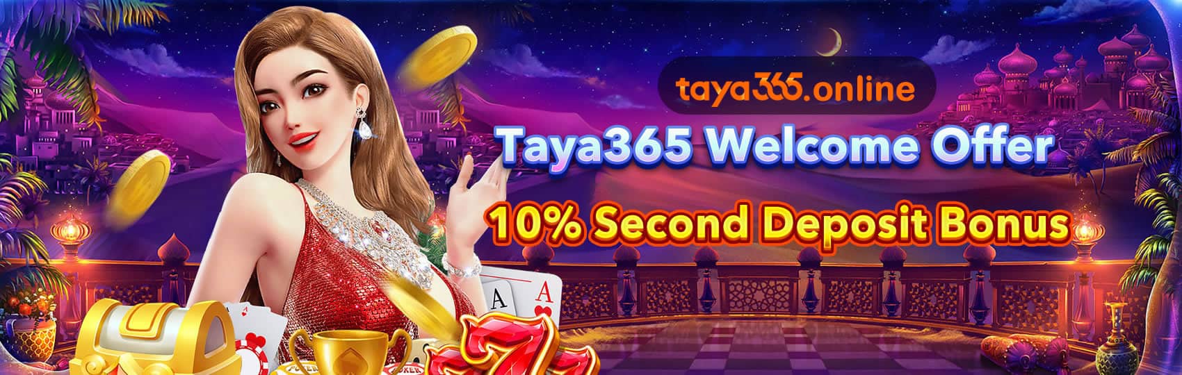 taya365 100% second deposit bonus