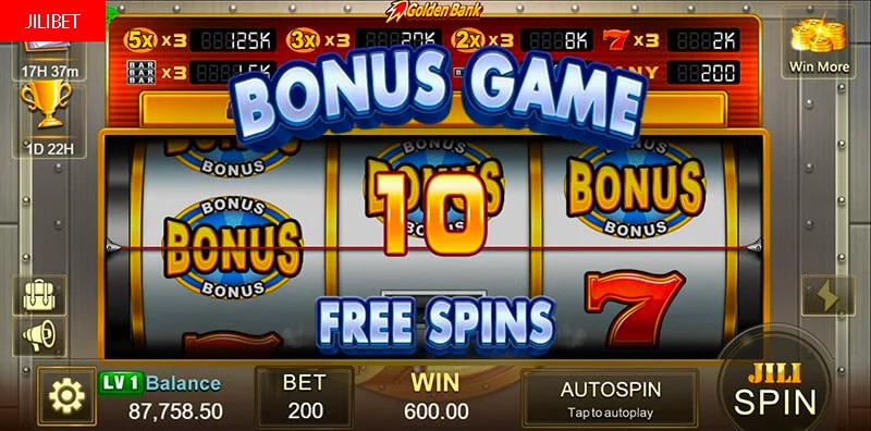 Taya365 Golden Bank Slot Machine Bonus Game